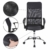 Deuba Bürostuhl Chefsessel ergonomisch höhenverstellbar 360° drehbar mit Wippfunktion Netz-Rücken atmungsaktiv Kunstleder Armlehnen Lendenwirbelstütze – Schwarz - 2