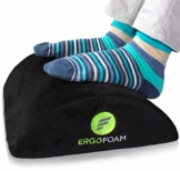 ErgoFoam Fußstütze Schreibtisch | Ergonomische Premium Samt Fußbank | Fußhocker | Bequemste Fussbank der Welt | Fusshocker gegen Rücken & Knieschmerzen | Fußablage Schreibtisch - 1