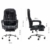 Hbada Bürostuhl Chefsessel Drehstuhl Schreibtischstuhl ergonomischer Computerstuhl Kunstleder mit Fußstütze Schwarz - 5