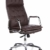 hjh OFFICE 600924 Chefsessel Bürostuhl VILLA 20 Nappaleder Braun Büro-Sessel mit hoher Rückenlehne - 1