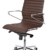 hjh OFFICE 720023 Profi Chefsessel PARIBA I Leder Braun Design-Stuhl Bürostuhl ergonomisch geformt, hohe Rückenlehne - 3