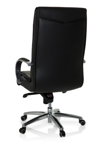 hjh OFFICE Bürostuhl/Chefsessel XXL F 400 Echtleder, Bürostuhl bis 150 kg, schwarz - 3