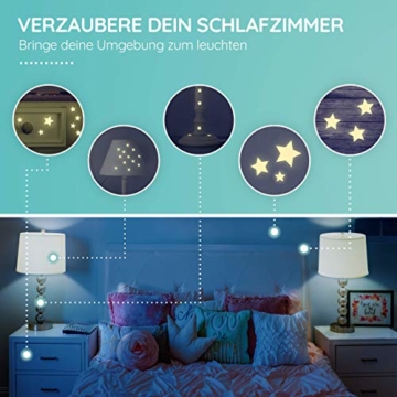 Homery Sternenhimmel 400 Leuchtsterne selbstklebend mit starker Leuchtkraft, fluoreszierende Leuchtsterne Wandtattoo & Wanddeko Aufkleber für Baby, Kinder oder Schlafzimmer (Leuchtsterne) - 5