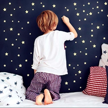 Homery Sternenhimmel 400 Leuchtsterne selbstklebend mit starker Leuchtkraft, fluoreszierende Leuchtsterne Wandtattoo & Wanddeko Aufkleber für Baby, Kinder oder Schlafzimmer (Leuchtsterne) - 6