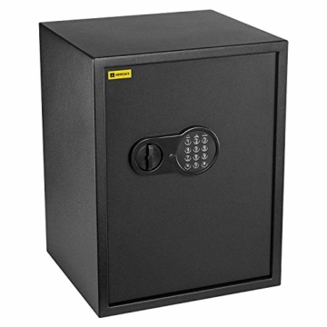 Homesafe HV52E Tresor Safe mit Elektronischem Schloss, 52x40x36cm (HxWxD), Carbon Satin Schwarz - 3