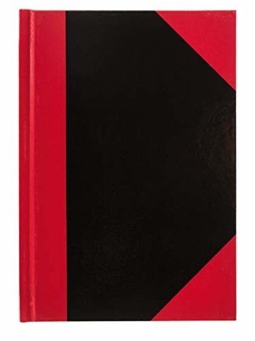 Idena 10148 - Kladde DIN A6, FSC-Mix, 96 Blatt, 70 g/m², kariert, Cover rot-schwarz, 1 Stück - 1