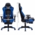 KCREAM Gaming Stuhl Gaming Sessel mit Fußstützen Ergonomisches Bürostuhl Höhenverstellbarer Computerstuhl PU-Kunstleder PC Stuhl Sportsitz (blau) - 4