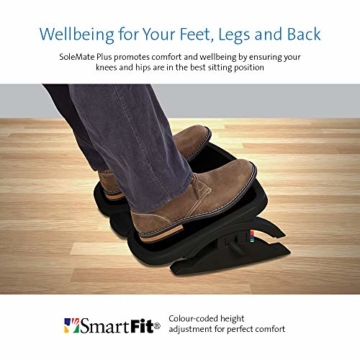 Kensington ergonomische Fußstütze SoleMate Plus für eine verbesserte Körperhaltung, Minderung chronischer Rückenschmerzen und orthopädische Entlastung, schwarz, K52789WW - 2