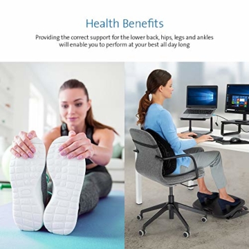 Kensington ergonomische Fußstütze SoleMate Plus für eine verbesserte Körperhaltung, Minderung chronischer Rückenschmerzen und orthopädische Entlastung, schwarz, K52789WW - 3
