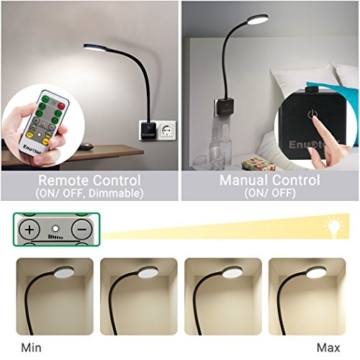 LED Nachtlicht Nachttischlampe Steckdosenlampe Touch Lampe mit Netzstecker & Fernbedienung Dimmbar 4W Tageslicht 5000K 1er Lampe und 1er Fernbedienung von Enuotek - 4