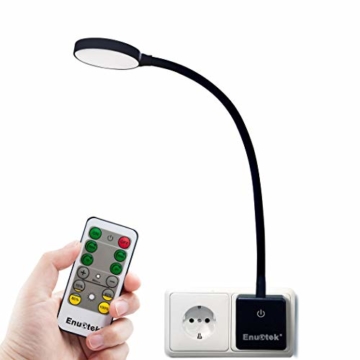 LED Nachtlicht Nachttischlampe Steckdosenlampe Touch Lampe mit Netzstecker & Fernbedienung Dimmbar 4W Tageslicht 5000K 1er Lampe und 1er Fernbedienung von Enuotek - 1