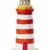 Leuchtturm in Rot/Weiß, 75 mm - 