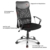 Merax Bürostuhl Drehstuhl Schreibtischstühle Ergonomischer Design Chefsessel mit Kopfstütze, Netzrückenlehne/Wippfunktion (Schwarz) - 2