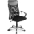 Merax Bürostuhl Drehstuhl Schreibtischstühle Ergonomischer Design Chefsessel mit Kopfstütze, Netzrückenlehne/Wippfunktion (Schwarz) - 1