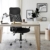 Merax Bürostuhl Drehstuhl Schreibtischstühle Ergonomischer Design Chefsessel mit Kopfstütze, Netzrückenlehne/Wippfunktion (Schwarz) - 7