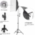 MVPower® Softbox Fotolampe Studioset mit Höhestellbare Lampenstativ 50 x 70 cm, 135W Set-2 für Fotostudio, Produktfotografie und Videoaufnahme - 3
