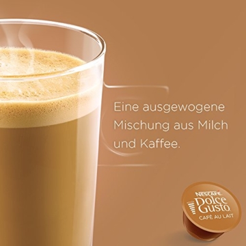 Nescafé Dolce Gusto Café au Lait, XXL-Vorratsbox, 90 Kaffeekapseln, ausgewählte Robusta Bohnen, leichter Kaffeegenuss mit Cremigem Milchschaum, Vorratsbox, 3er Pack Großpackung (3 x 30 Kapseln) - 3