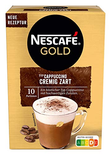 NESCAFÉ Gold Typ Cappuccino Cremig Zart, Getränkepulver aus löslichem Bohnenkaffee, koffeinhaltig, 1 x 140g (à 10 x 14 g Sticks) - 1