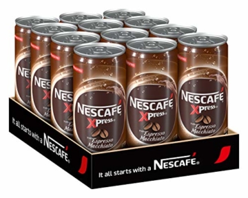 NESCAFÉ Xpress Espresso Macchiato, ready to drink Eiskaffee, 12er Pack (12 x 250ml) - 1