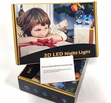 Optische Illusion, 3D-Lampe, Gaming-Lampen, Lavalampen für Schlafzimmer, für Jungen und Mädchen, Tischlampe, 7 Farbwechsel, Dekolampe - 7