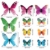PGFUN 72 Stück 3D Schmetterling Aufkleber Fluoreszierende Wandtattoo Wanddeko Wandsticker für Wohnung Hause Wand Dekor Dekoration (12 Blau, 12 Farbe, 12 Grün, 12 Gelb, 12 Rosa, 12 Lila) - 3