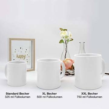 PhotoFancy - XL XXL Tasse mit Foto Bedrucken Lassen - Jumbo-Becher Personalisieren - Riesentasse selbst gestalten (XL [500 ml], weiß) - 4