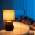 Relaxdays Nachttischlampe Touch dimmbar, moderne Touch Lampe, 3 Stufen, E14, Tischlampe, HxD: 32,5 x 18 cm, grau-kupfer - 6