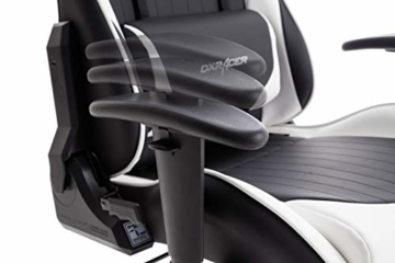 Robas Lund DX Racer 6 OH/FD32/NW Gaming Stuhl XXl für Große Gamer bestens geeignet, mit Wippfunktion Gamer Stuhl Höhenverstellbarer Drehstuhl PC Stuhl Ergonomischer Chefsessel, schwarz-weiß - 3