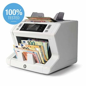 Safescan 2685-S - High-Speed Banknotenzähler mit Wertzählung für gemischte Geldscheine, mit 7-facher Falschgeldprüfungbanknote - 100%ige Sicherheit - 2