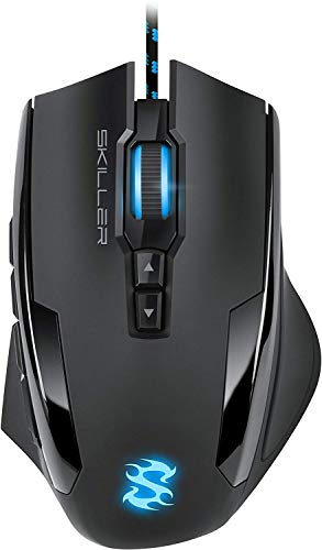 Sharkoon Skiller SGM1 Gaming Maus mit Makrotasten (10800 DPI, RGB-Beleuchtung, 12 Tasten, Weight-Tuning-System und Software) schwarz - 1