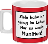 Sheepworld 44063 Tasse "Ziele habe ich genug im Leben. Nur zu wenig Munition!" - 1