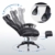 SONGMICS Gamingstuhl, Bürostuhl mit Fußstütze, Schreibtischstuhl, ergonomisches Design, verstellbare Kopfstütze, Lendenstütze, bis zu 150 kg belastbar, Schwarz-Grau, OBG77BG - 4