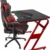 Speedlink SCARIT Gaming Desk - Gaming-optimierter Schreibtisch mit Z-Shape, Kabelmanagement, Headset- und Getränkehalter - schwarz-rot - 4