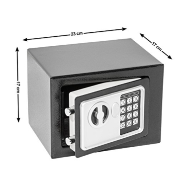 TecTake Elektronischer Safe Tresor inklusive 4 Batterien -Diverse Modelle- (17x23x17cm) - 2
