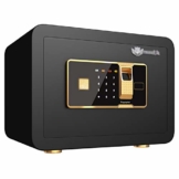Tresor Safe,Elektronisches Zahlenschloss mit Fingerscan-Modul,35x25x25cm,Sicherheitsschrank,für Wertgegenstände und Dokumente,Black - 1