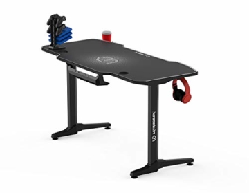 Ultradesk Frag Graphit - Computertisch, Schreibtisch, Gaming Tisch mit Mauspad und Zubehör, L: 140cm T: 66cm H: 76cm - 3
