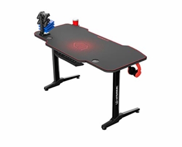 Ultradesk Frag Rot - Computertisch, Schreibtisch, Gaming Tisch mit Mauspad und Zubehör, L: 140cm T: 66cm H: 76cm - 6