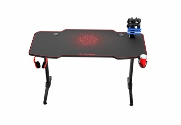Ultradesk Frag Rot - Computertisch, Schreibtisch, Gaming Tisch mit Mauspad und Zubehör, L: 140cm T: 66cm H: 76cm - 7
