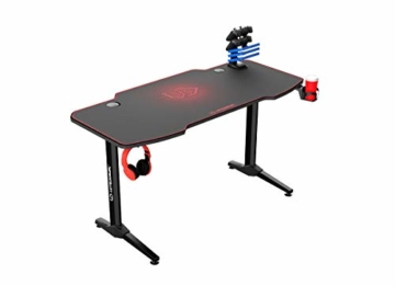 Ultradesk Frag Rot - Computertisch, Schreibtisch, Gaming Tisch mit Mauspad und Zubehör, L: 140cm T: 66cm H: 76cm - 8