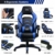 Umi. by Amazon - Gaming Stuhl Bürostuhl Schreibtischstuhl mit Armlehne Gamer Stuhl Drehstuhl Höhenverstellbarer Gaming Sessel PC Stuhl Ergonomisches Chefsessel mit Fußstützen Blau - 6
