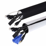Universal Neopren Klettverschluss Kabelschlauch, 2x1.5 M Einstellbare Flexible Cord Organizer Kabelkanal Kabelhülle Schutz-System für DES TV, Computer, Heimkino (150x13,5cm,150x10,2cm） - 1