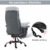 Vinsetto Bürostuhl Chefsessel Computerstuhl höhenverstellbar mit Fußstütze 360° PU 68 x 80 x 120–126 cm - 2