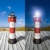 Westerholt Solar Leuchtturm Roter Sand mit rotierendem Led-Reflektor 50 cm - 1