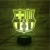WoloShop LED-Lampe/LED-Nachtlicht mit Farbwechsel, Design: FC Barcelona, Aufladung per USB - 3