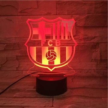 WoloShop LED-Lampe/LED-Nachtlicht mit Farbwechsel, Design: FC Barcelona, Aufladung per USB - 4