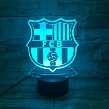 WoloShop LED-Lampe/LED-Nachtlicht mit Farbwechsel, Design: FC Barcelona, Aufladung per USB - 5