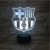 WoloShop LED-Lampe/LED-Nachtlicht mit Farbwechsel, Design: FC Barcelona, Aufladung per USB - 1