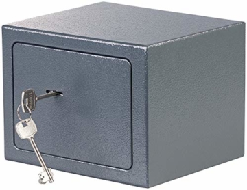 Xcase Tresor: Kompakter Stahlsafe mit 2 Doppelbart-Schlüsseln, 5 Liter (Mini Safe) - 5