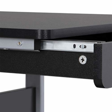 Yaheetech Computertisch Schreibtisch PC Tisch Schublade mit 4 Rollen ca. 56 x 51 x 79 cm schwarz - 5