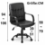 64Gril Bürostuhl Kunstleder Office Chair höhenverstellbar Drehstuhl für Büro/Wohnzimmer, Schwarz (Schwarz) - 6